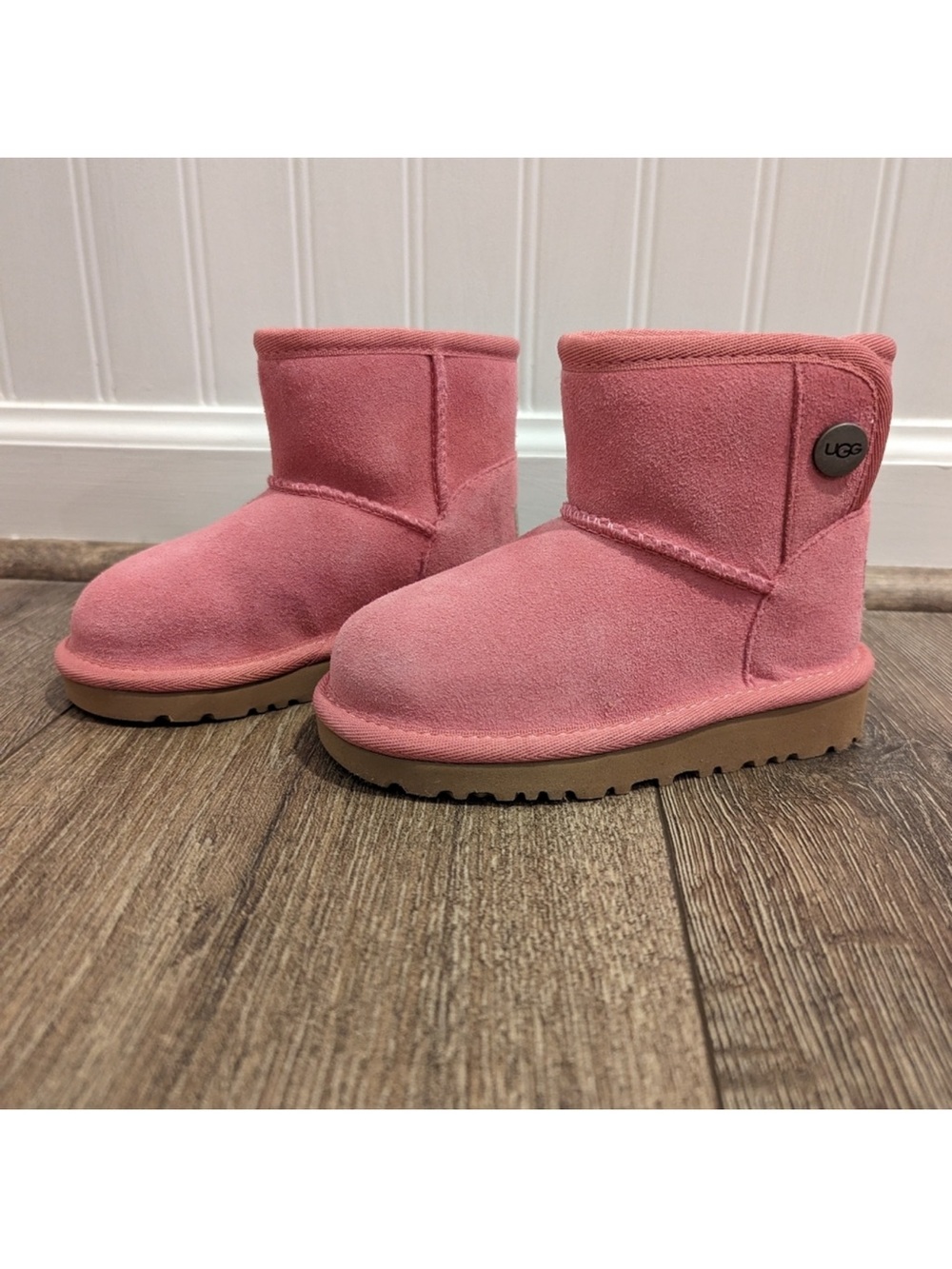 NEW Ugg Toddler Girl Size 8 Jona Boots Short Winter Suede Pink Classic Mini